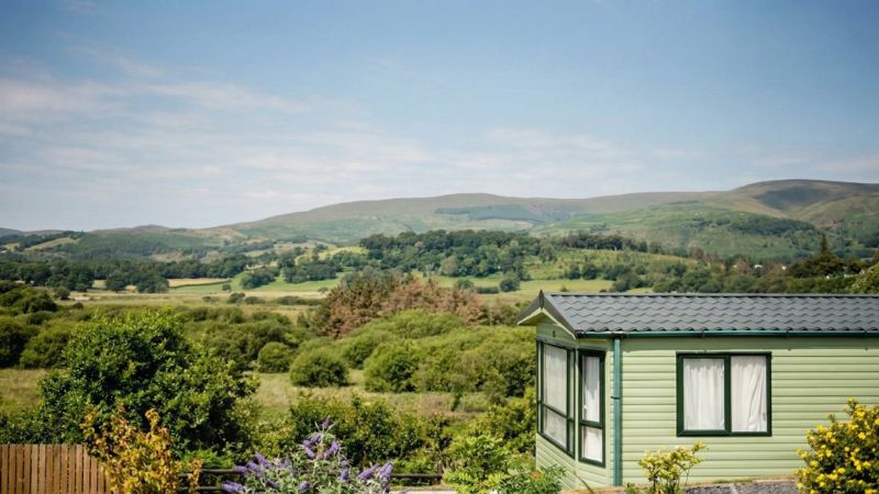 Owners enjoying a quiet countryside break at Morben Isaf in Mid Wales