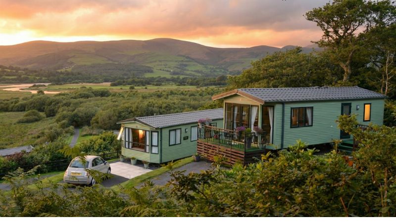 Static Caravan Holiday Home in Mid Wales.