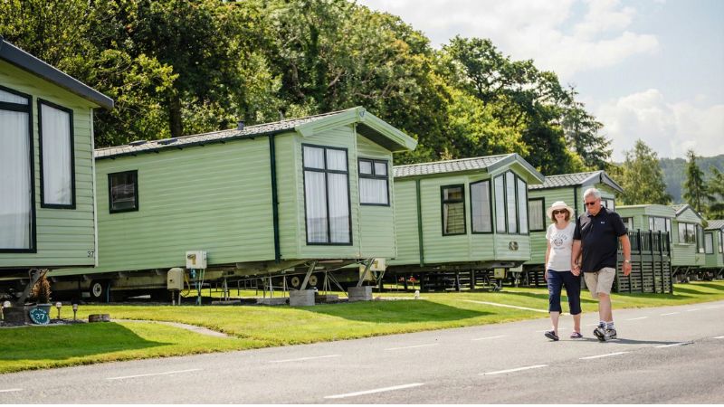 Morben Isaf Holiday Park in Machynlleth, Mid Wales. Owners-only park.