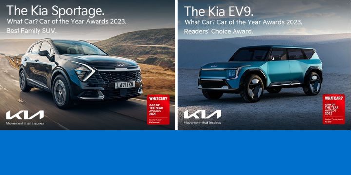KIA triumphs in What Car awards with wins for Sportage and EV9