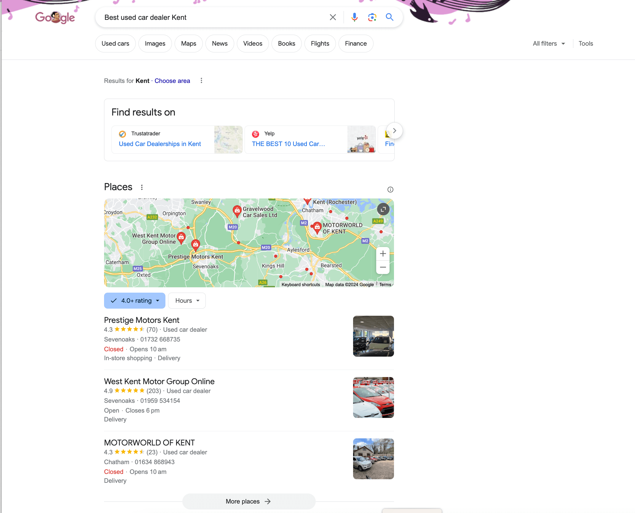 Local SEO for car dealerships - Google Map Pack
